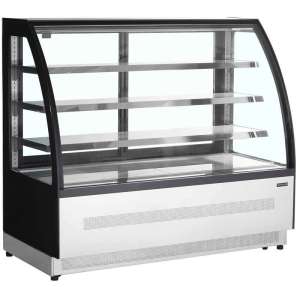 Vitrina refrigerada de cristal curvo