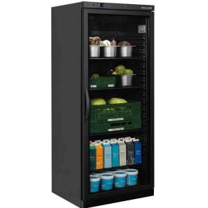 Expositor refrigerado negro con estantes GN2/1